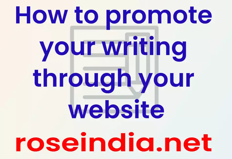 How to promote your writing through your website