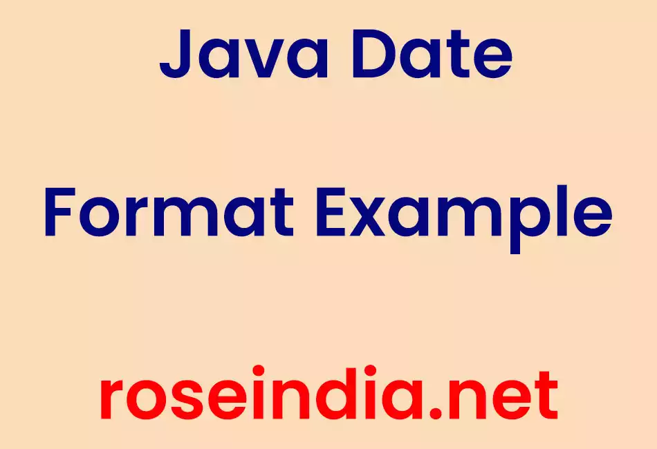 Java Date Format Example 