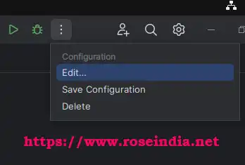 Edit Configurtion