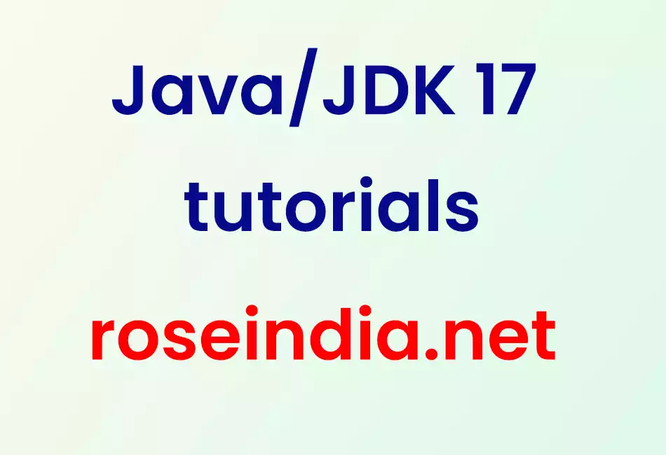 Java/JDK 17 tutorials