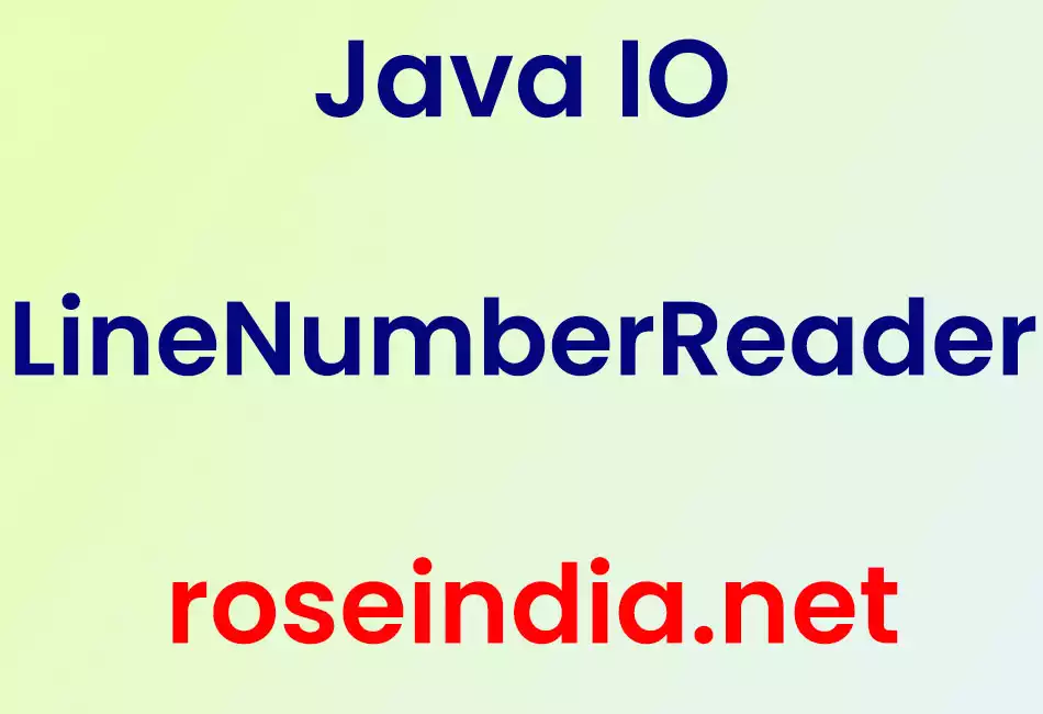 Java IO LineNumberReader