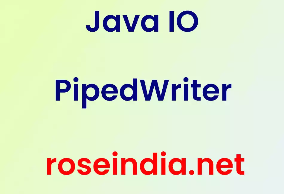 Java IO PipedWriter