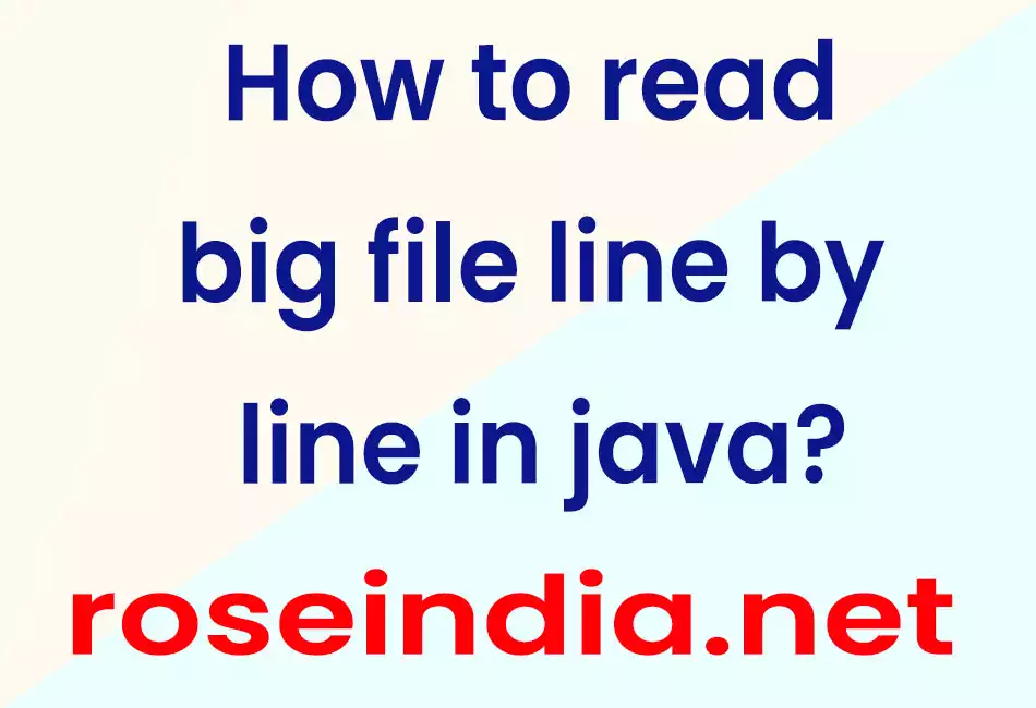 How to read big file line by line in java?