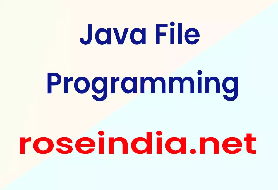 Java File Programming