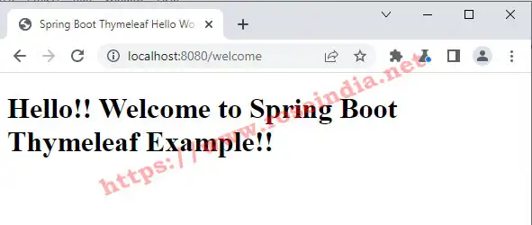 Spring Boot Thymeleaf Hello World Application