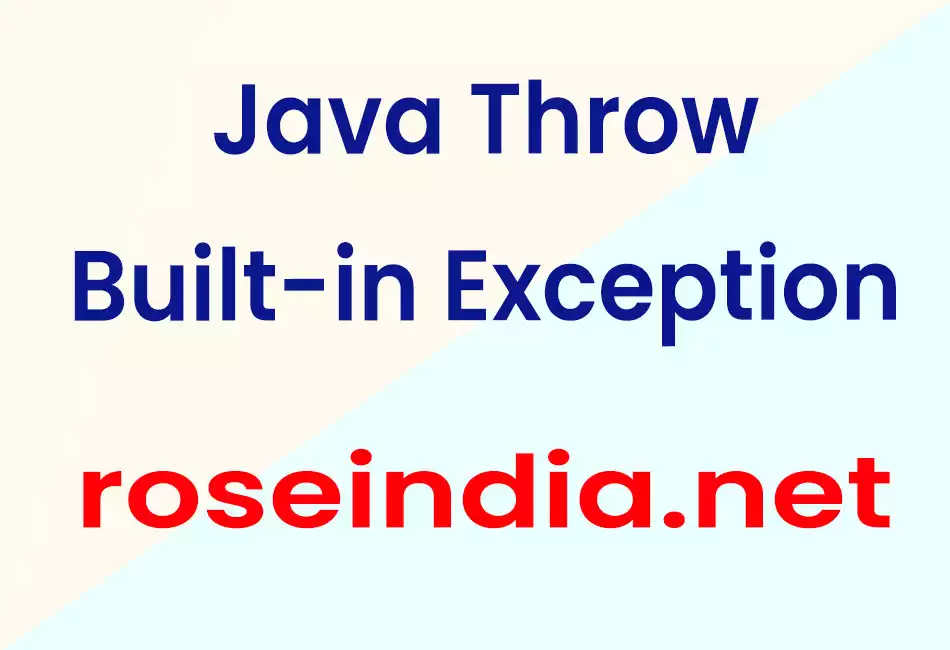 Java Throw Built-in Exception