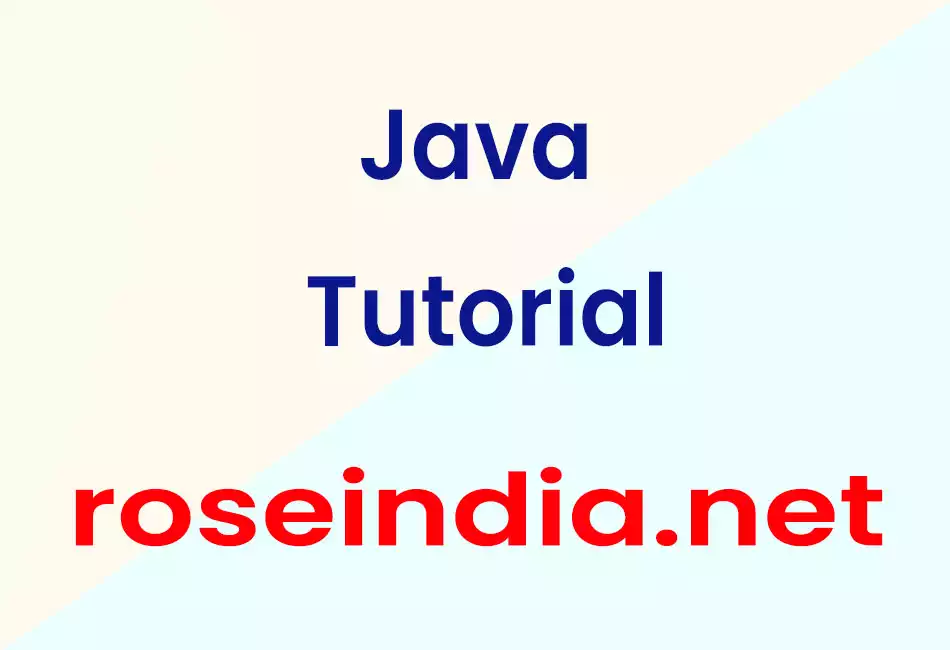 Java Tutorial 