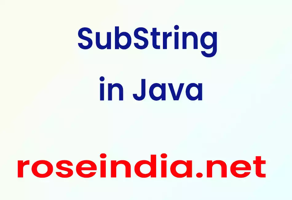 SubString in Java
