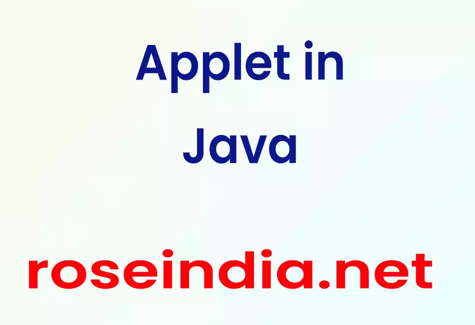 Applet in Java