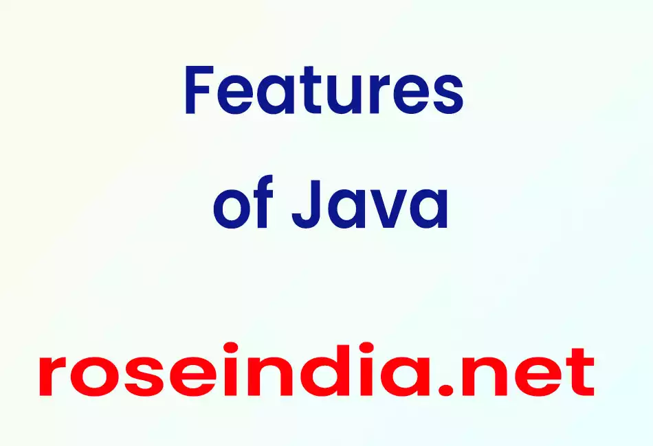 Features of Java