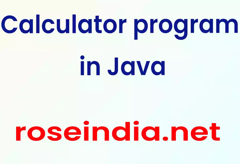 Calculator program in Java