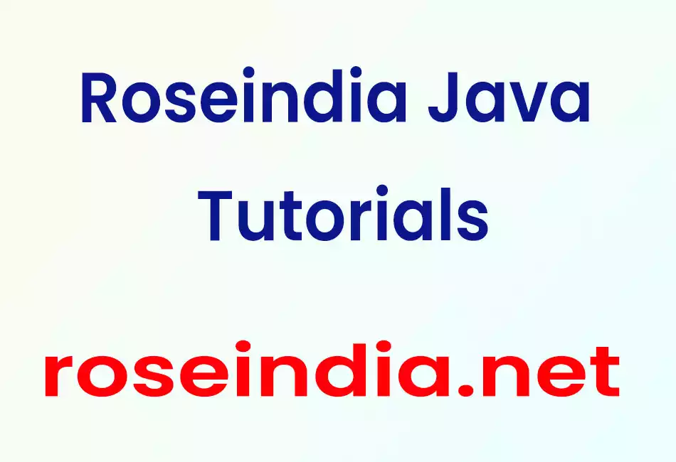 Roseindia Java Tutorials