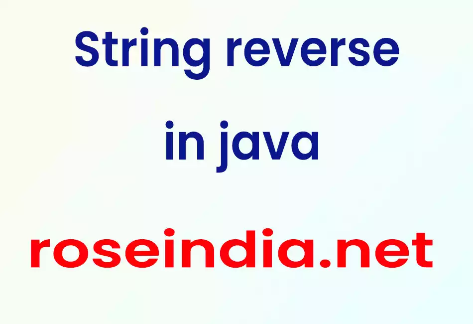 String reverse in java