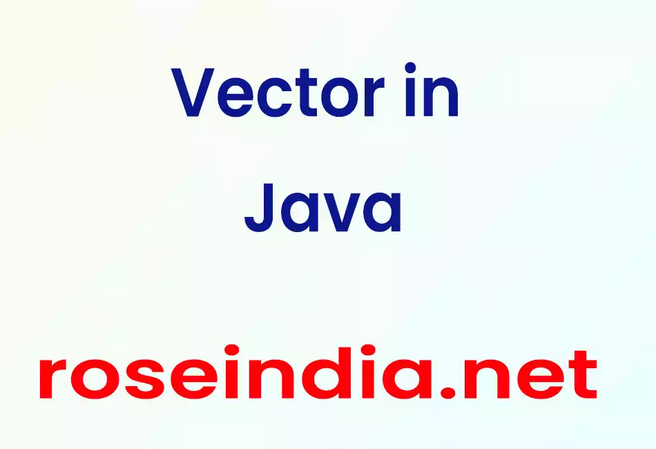 Vector in java