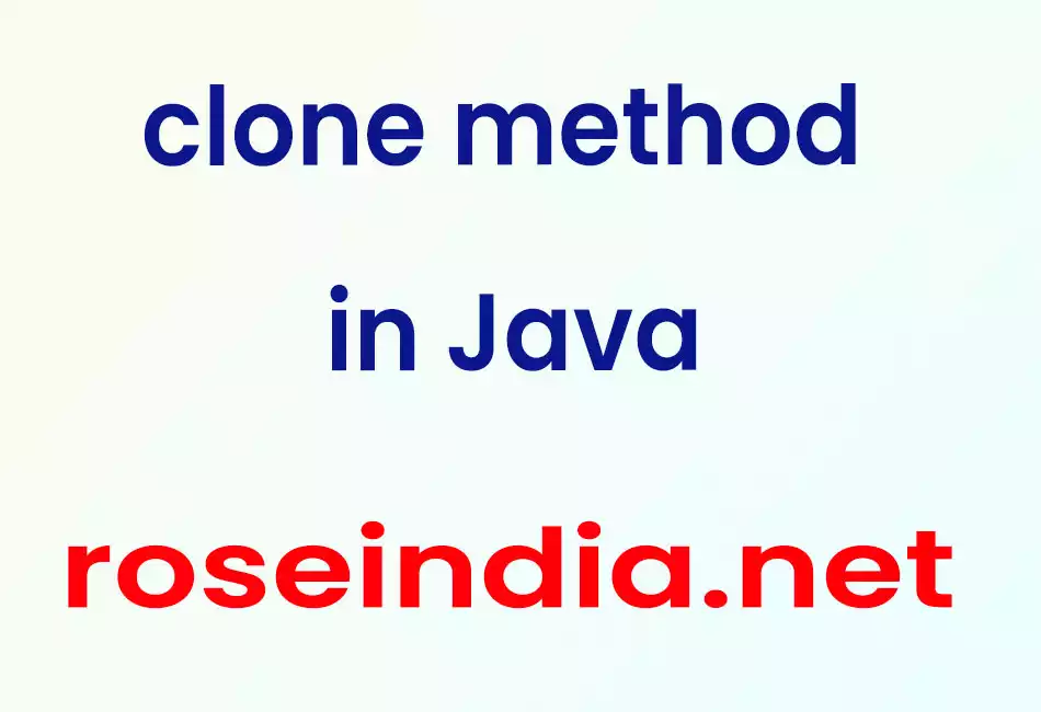clone method in Java