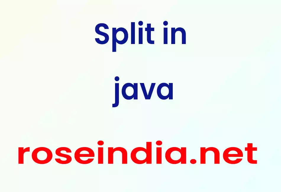 Split in java