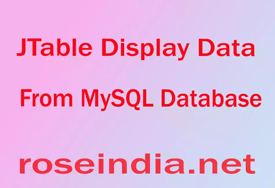 JTable Display Data From MySQL Database