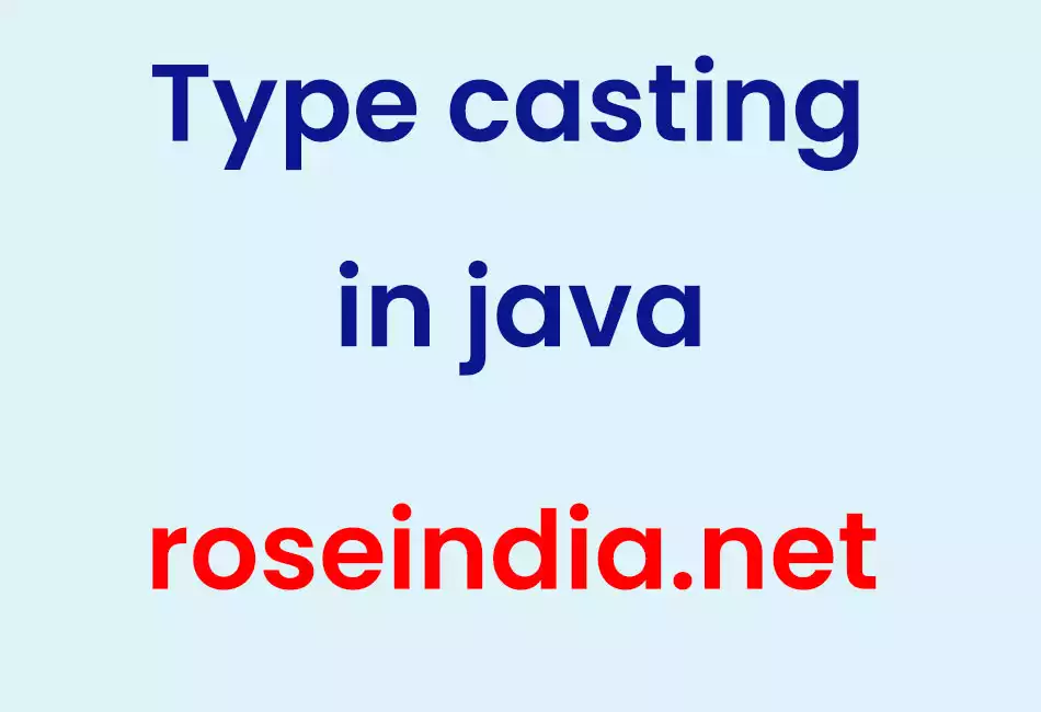 Type casting in java