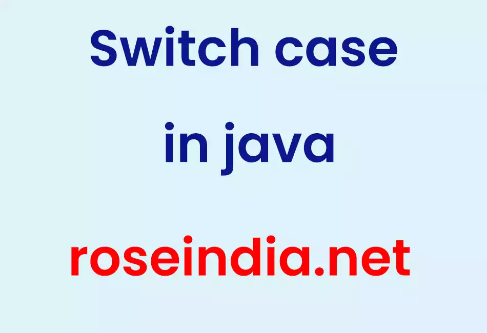 Switch case in java