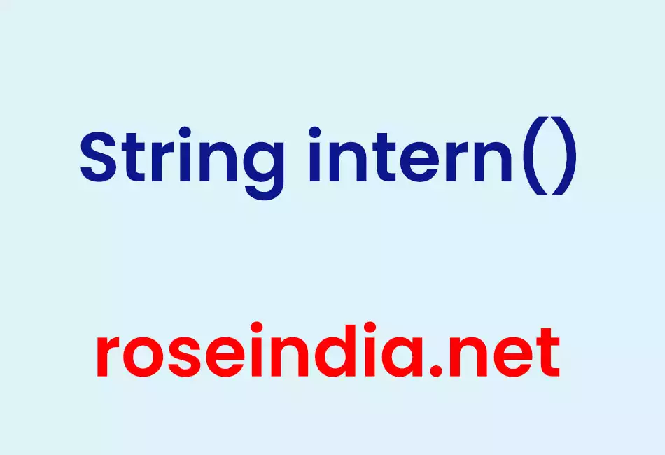 String intern()
