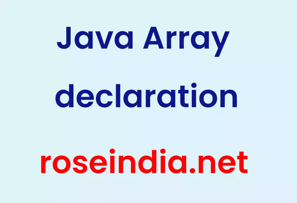 Java Array declaration