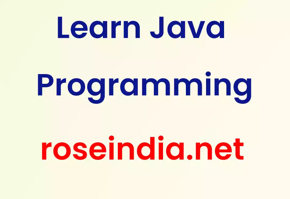 Learn Java Programming