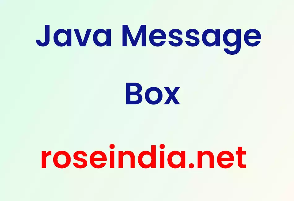 Java Message Box