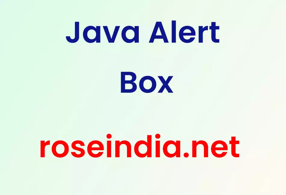 Java Alert Box