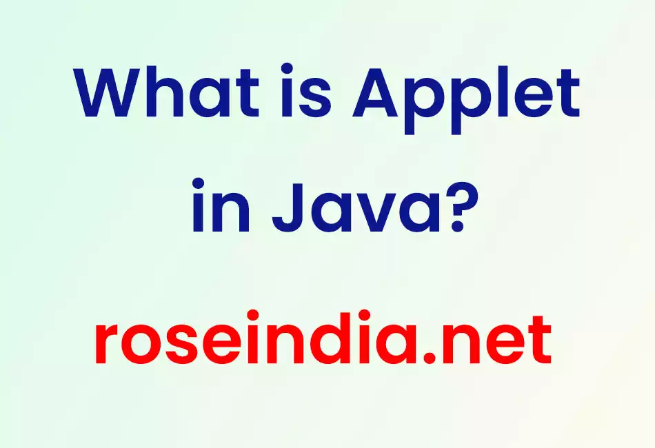 What is Applet in Java?