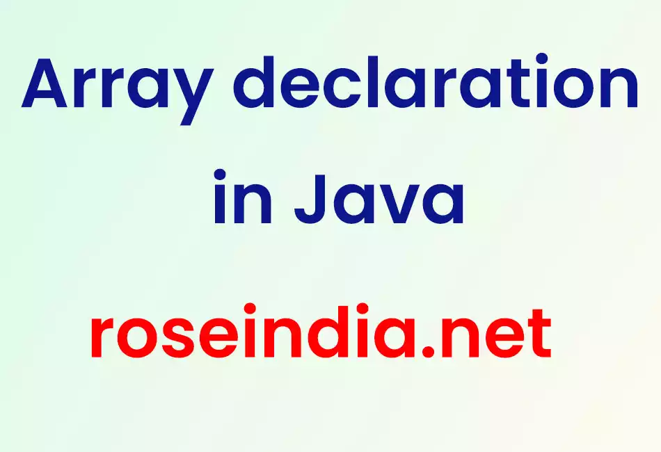 Array declaration in Java