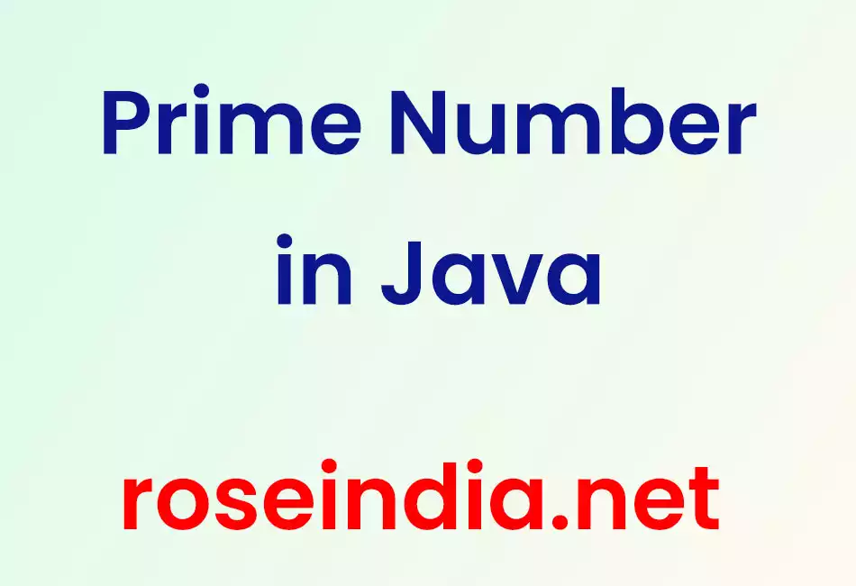 Prime Number in Java