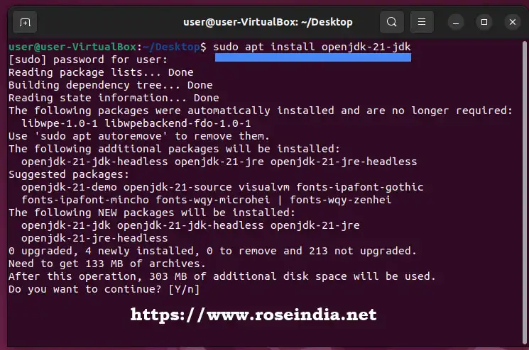 Install Open JDK 21 on Ubuntu 24.04