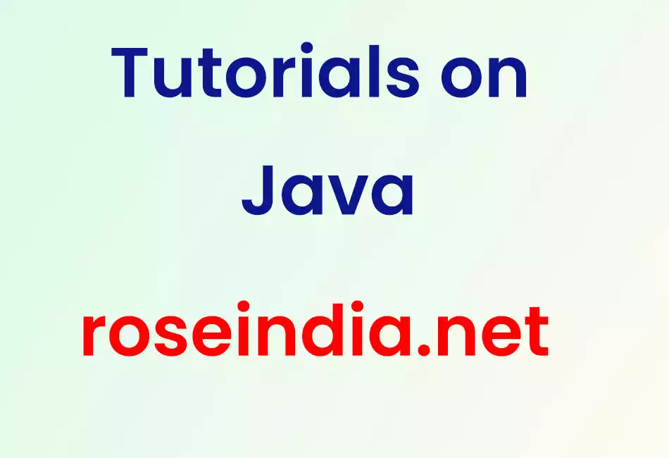 Tutorials on Java