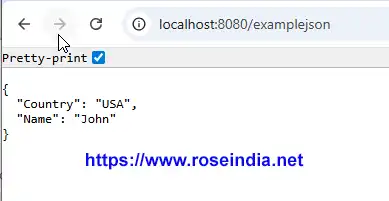Spring Boot JSON Response