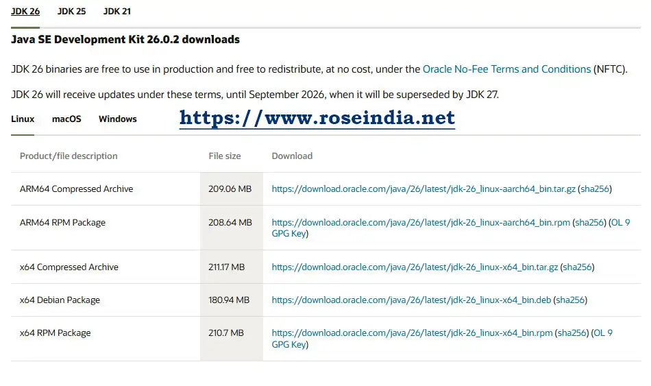 Download JDK 26