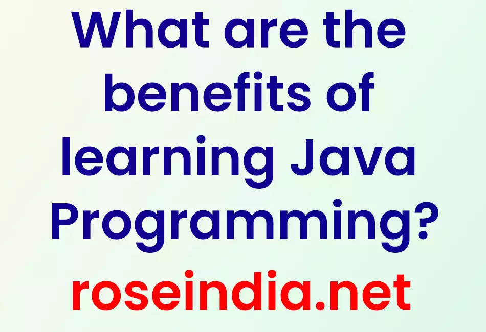 What are the benefits of learning Java Programming?