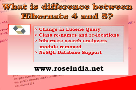 What is difference between Hibernate 4 and 5?