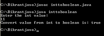 Conversion from int to boolean