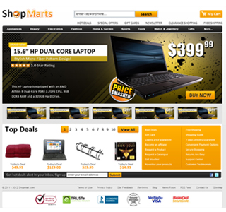 Online shoping store website template