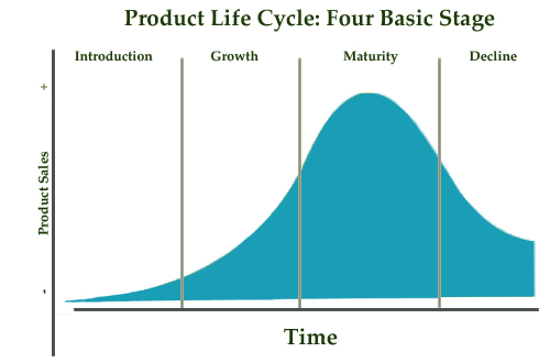 describe the stages of the product life cycle
